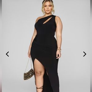 NWT One Shoulder Bodycon Maxi Dress